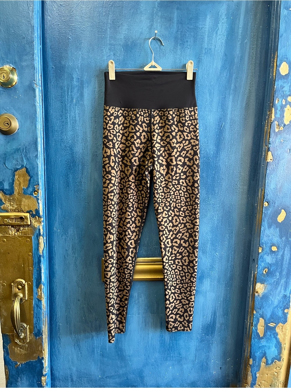 Beach Riot Black and Brown Leopard Print Kids Leggings